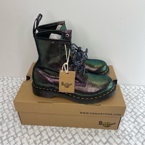Dr. Martens 1460 Disco size 6 EU 37 Purple Iridescent Suede Combat Party Boots - Picture 12 of 12